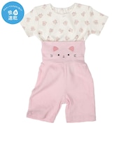[ベビー]なりきり腹巻付パジャマ　半袖　ねこ