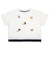 [ベビー]半袖　Tシャツ　飛び刺しゅう　オフホワイト