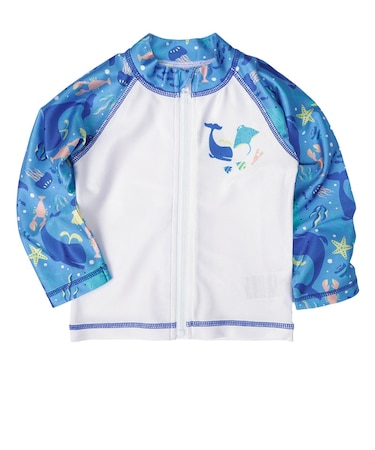 [キッズ]ラッシュガード うみのいきもの柄