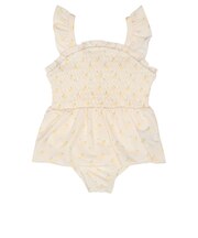 [ベビー]ワンピース水着 レモン柄 クリーム