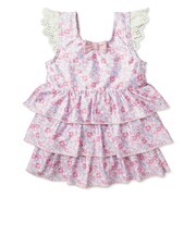 [ベビー]ワンピース水着 花柄 フリル