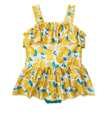 [キッズ]ワンピース水着 レモン柄