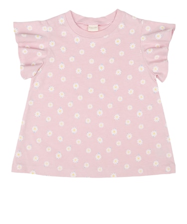 [キッズ]半袖　Tシャツ　総柄　ピンク