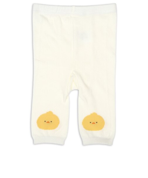 [ベビー]レギンスパンツ　ひよこ　オフホワイト