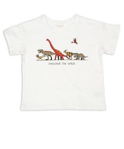 [キッズ]半袖Tシャツ　パネル　オフホワイト