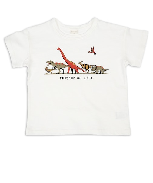 [キッズ]半袖Tシャツ　パネル　オフホワイト