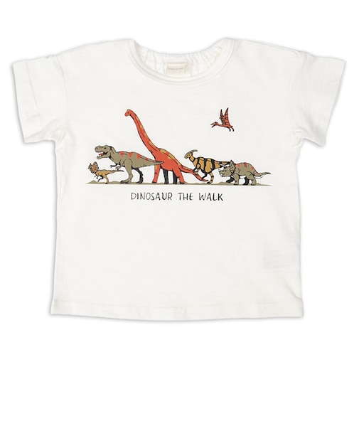 [ベビー]半袖Tシャツ　パネル　オフホワイト