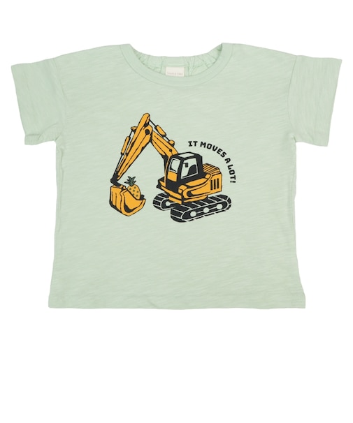 [ベビー]半袖Tシャツ　パネル　キミドリ