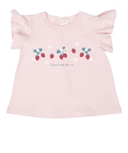 [ベビー]半袖Tシャツ　パネル　ピンク