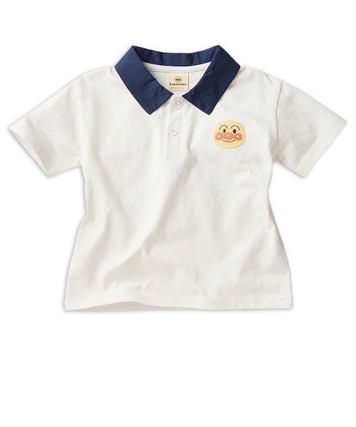 [ベビー]襟付きTシャツ　アンパンマン　オフホワイト