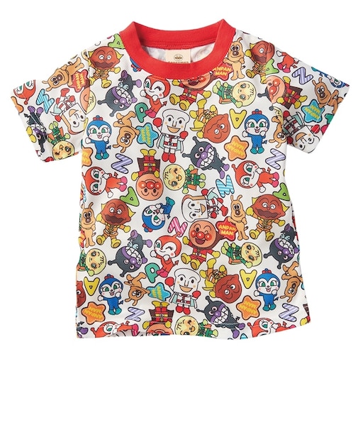 [ベビー]吸水速乾Tシャツ　アンパンマン　レッド