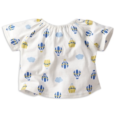 前後どちらでもOKTシャツ　サックス