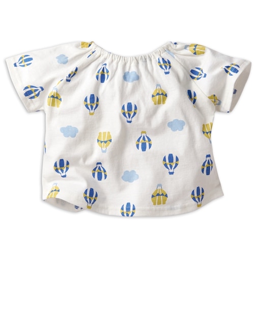 前後どちらでもOKTシャツ　サックス