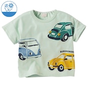 [ベビー]半袖　Tシャツ　遮熱　集合パネル　グリーン