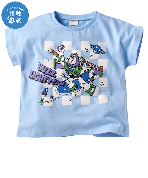 [キッズ]半袖Tシャツ　バズ・ライトイヤー　接触冷感　サックス