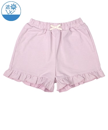 [キッズ]ショートパンツ　遮熱　パープル