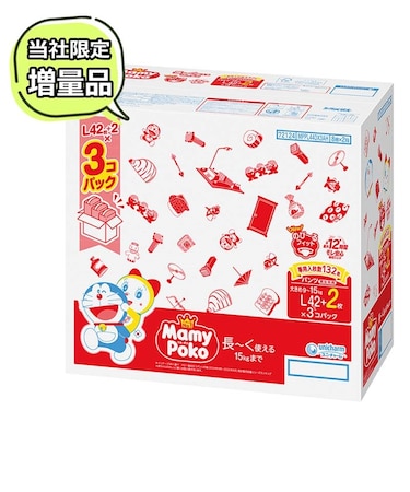 【特別配送料有】[パンツ]マミーポコ L 44枚×3 ドラえもん
