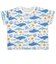 [ベビー]半袖Tシャツ　総柄　サックス
