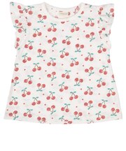 [ベビー]半袖Tシャツ　総柄　ピンク