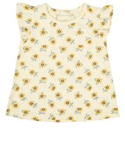 [ベビー]半袖Tシャツ　総柄　イエロー