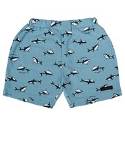 [キッズ]ショートパンツ　ニットツイル　サックス