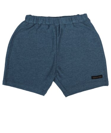 [キッズ]ショートパンツ　ニットツイル　ネイビー