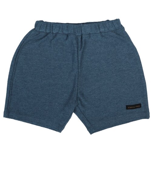[キッズ]ショートパンツ　ニットツイル　ネイビー