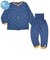 [キッズ]お着替え応援　長袖パジャマ　前開き　月・星