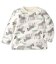 [キッズ]長袖　Tシャツ　総柄　グレー