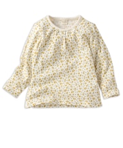 [キッズ]長袖　Tシャツ　総柄　イエロー