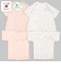 ふわふわコットンはじめて肌着4点セット　スナップ　ピンク