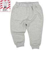 [ベビー]いつものパンツ10分丈　裏毛　ゆったりフィット　グレー