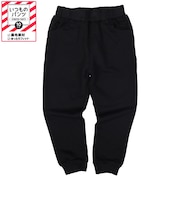[キッズ]いつものパンツ10分丈　裏毛　ゆったりフィット　ブラック