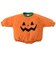 [ベビー]ハロウィンまるロンパース かぼちゃ オレンジ