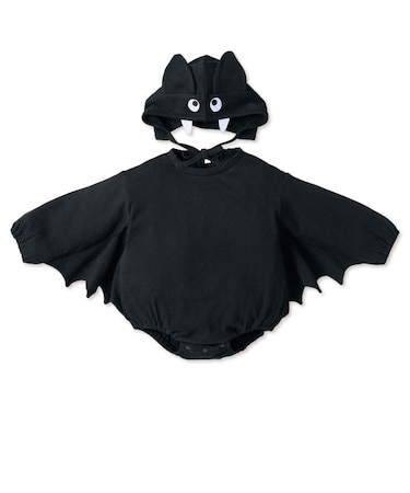 [ベビー]こうもりロンパース ボンネットつき ハロウィン