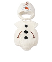 [80～90cm]帽子付きコスチュームロンパース オラフ