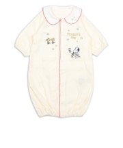 長袖ドレスオール　PEANUTS Baby　えり付き　ホワイト