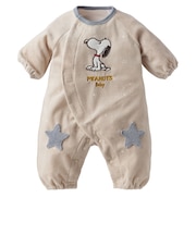 長袖プレオール　PEANUTS Baby　膝モチーフ　ベージュ
