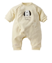 長袖プレオール　PEANUTS Baby　さがら刺繍　オフホワイト