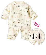 長袖プレオール　PEANUTS Baby　おしり　ホワイト