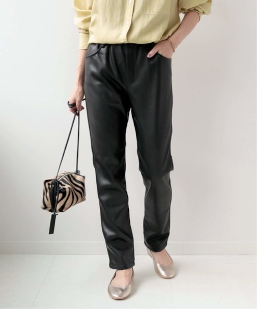 フェイクレザーイージースキニーパンツ◆