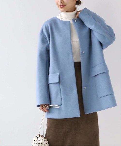 ジャーナルスタンダード 別注 LANA WOOL140クルーネックショートコート LANA WOOL140クルーネックショートコート◇｜ジャーナルスタンダード