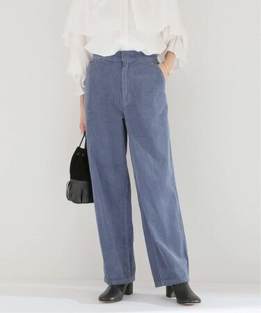 製品染めコーデュロイストレートパンツ