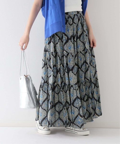 SARA MALLIKA/サラマリカ】CTN BIG LEAF PRINT SK:スカート SARA MALLIKA/サラマリカ】CTN BIG LEAF PRINT SK:スカート