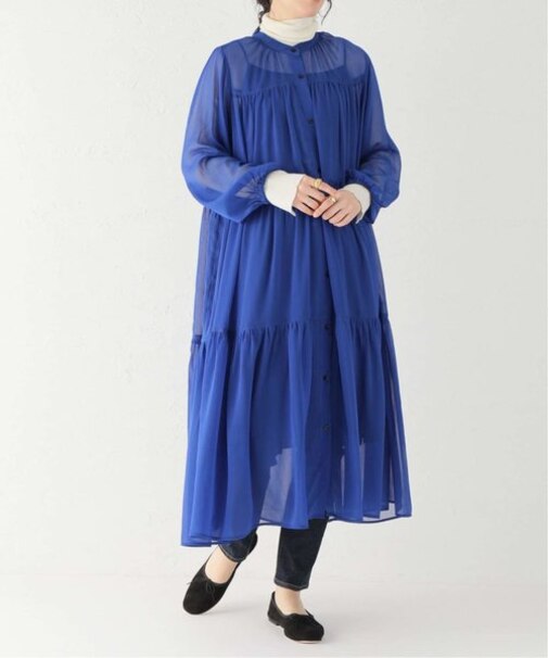 楊柳クレープティアードワンピース