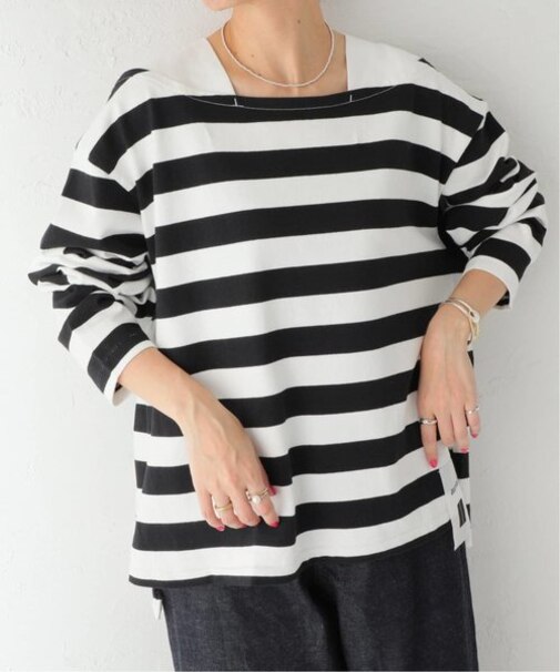 【automills/オートミルズ】 BAGGY BOAT BORDER JERSEY L/S：カットソー