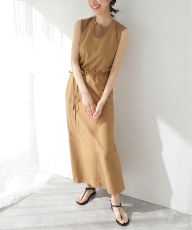 【BASERANGE/ベースレンジ】CORE APRON DRESS：ワンピース