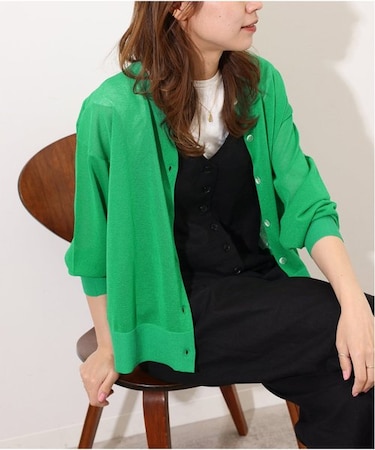 ウォッシャブルサマーニットカーディガン