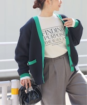 スタイリッシュロゴプリントロングスリーブTEE