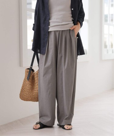 接触冷感 / 防しわ / ウォッシャブルブロードカーブイージーパンツ